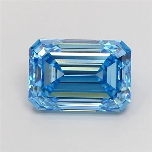 4.01ct Emerald Lab Grown Diamond (Colour Fancy Vivid Blue, Clarity VVS2, IGI Certified)