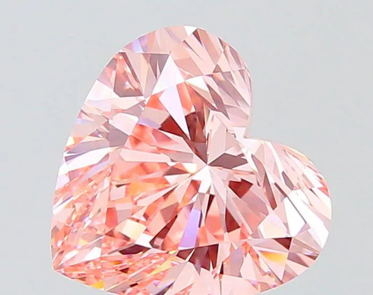 4.01ct Heart Lab Grown Diamond (Colour Fancy Vivid Pink, Clarity VVS2, IGI Certified)