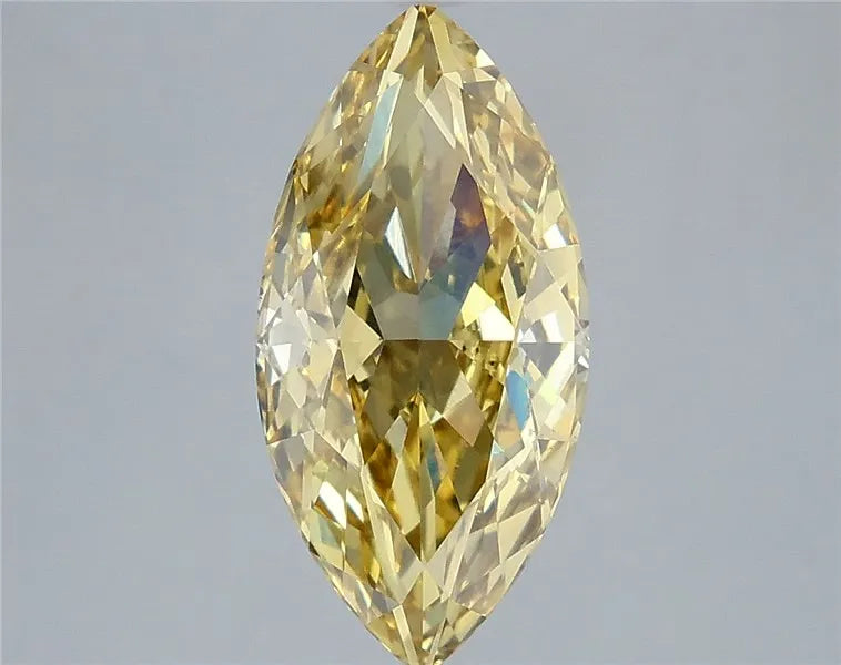 4.01ct Marquise Lab Grown Diamond (Colour Fancy Intense Yellow, Clarity VS2, IGI Certified)