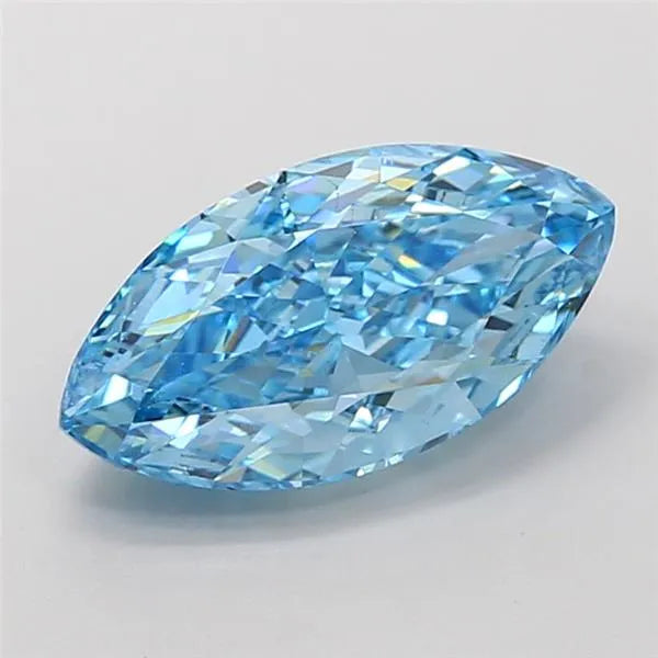 4.01ct Marquise Lab Grown Diamond (Colour Fancy Vivid Blue, Clarity VS1, IGI Certified)