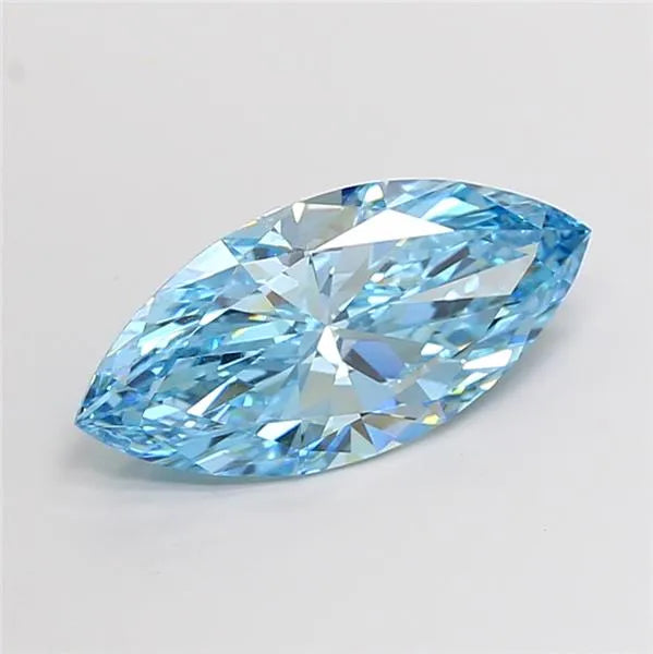 4.01ct Marquise Lab Grown Diamond (Colour Fancy Vivid Blue, Clarity VS1, IGI Certified)