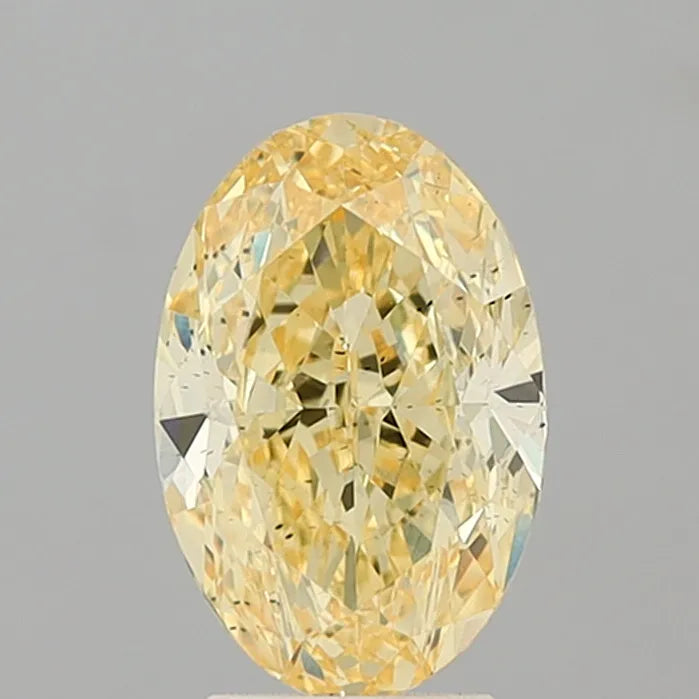 4.01ct Oval Lab Grown Diamond (Colour Fancy Intense Yellow, Clarity SI1, IGI Certified)