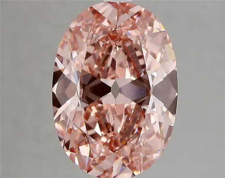 4.01ct Oval Lab Grown Diamond (Colour Fancy Vivid Pink, Clarity VS1, IGI Certified)