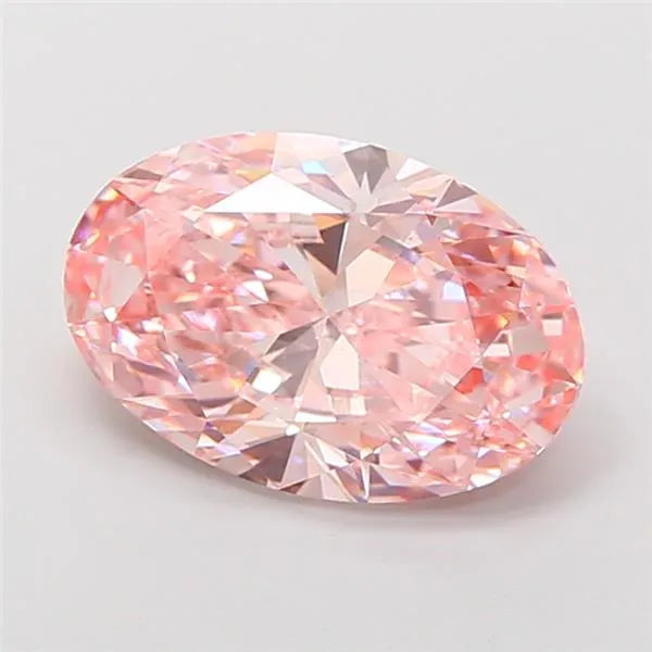 4.01ct Oval Lab Grown Diamond (Colour Fancy Vivid Pink, Clarity VS1, IGI Certified)