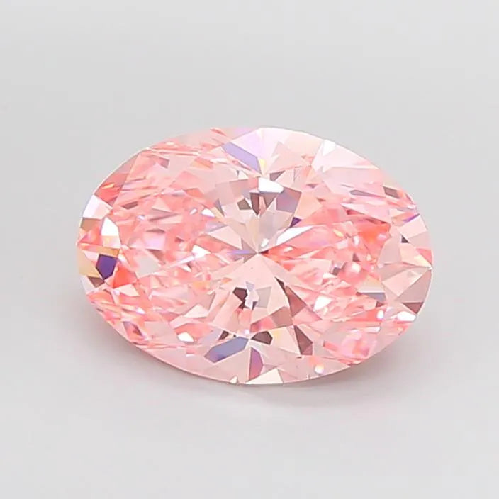 4.01ct Oval Lab Grown Diamond (Colour Fancy Vivid Pink, Clarity VS1, IGI Certified)