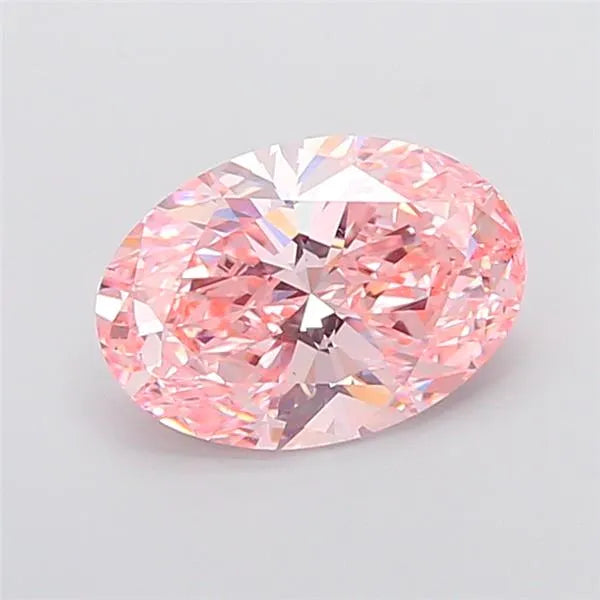 4.01ct Oval Lab Grown Diamond (Colour Fancy Vivid Pink, Clarity VVS2, IGI Certified)