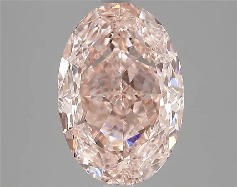 4.01ct Oval Lab Grown Diamond (Colour Fancy Vivid Pink, Clarity VVS2, IGI Certified)