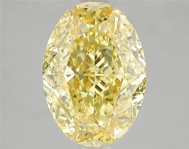 4.01ct Oval Lab Grown Diamond (Colour Fancy Vivid Yellow, Clarity VS2, IGI Certified)