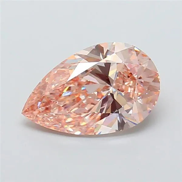 4.01ct Pear Lab Grown Diamond (Colour Fancy Intense Pink, Clarity VS2, IGI Certified)