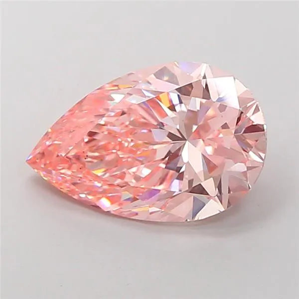 4.01ct Pear Lab Grown Diamond (Colour Fancy Vivid Pink, Clarity VS2, IGI Certified)