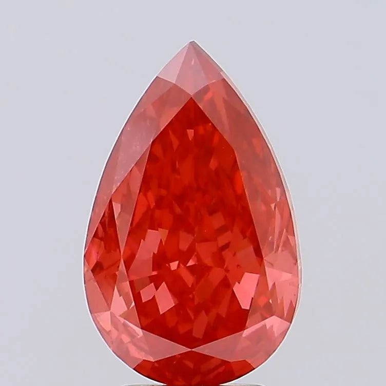 4.01ct Pear Lab Grown Diamond (Colour Fancy Vivid Red, Clarity VS2, IGI Certified)
