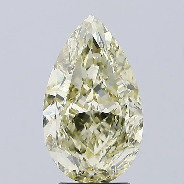 4.01ct Pear Lab Grown Diamond (Colour Fancy Yellow, Clarity VVS2, IGI Certified)