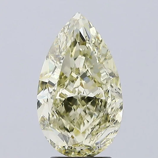 4.01ct Pear Lab Grown Diamond (Colour Fancy Yellow, Clarity VVS2, IGI Certified)
