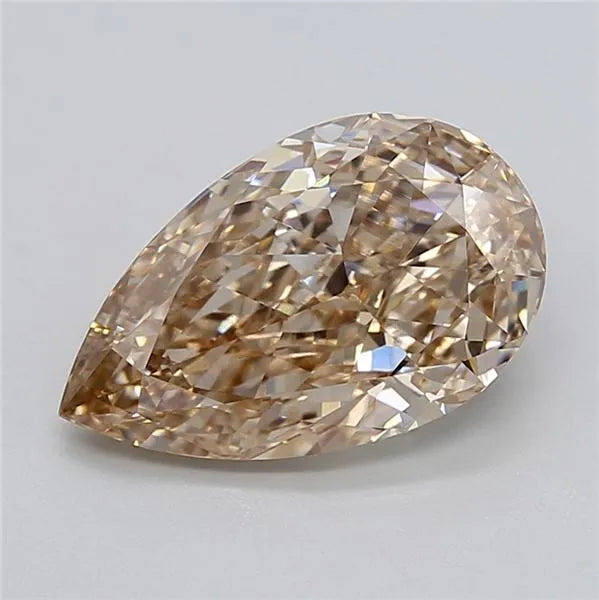 4.01ct Pear Lab Grown Diamond (Colour Very Light Brown, Clarity VVS2, IGI Certified)