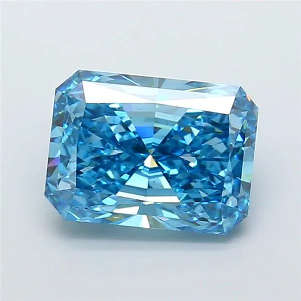 4.01ct Radiant Lab Grown Diamond (Colour Fancy Vivid Blue, Clarity VS2, IGI Certified)