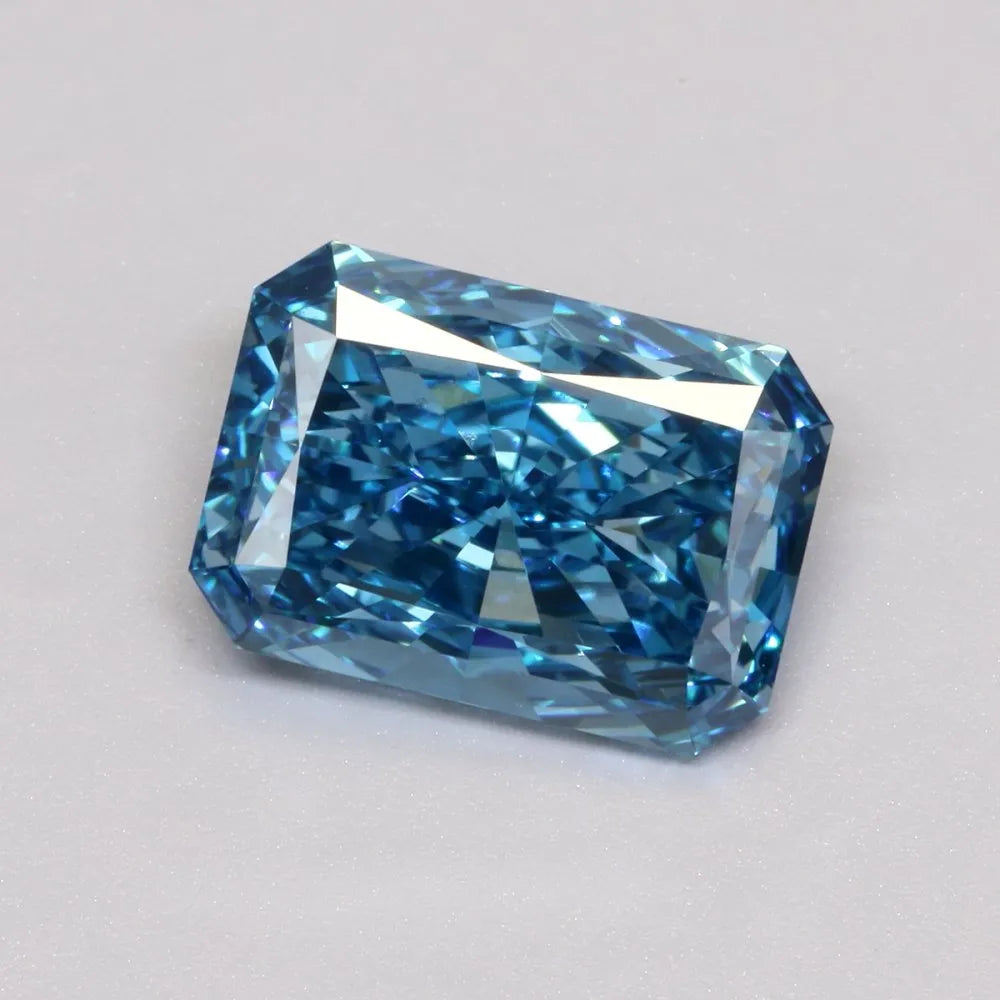4.01ct Radiant Lab Grown Diamond (Colour Fancy Vivid Blue, Clarity VS2, IGI Certified)