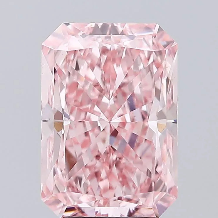 4.01ct Radiant Lab Grown Diamond (Colour Fancy Vivid Pink, Clarity VS1, IGI Certified)