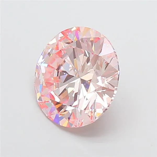 4.01ct Round Lab Grown Diamond (Colour Fancy Pink, Clarity VS2, Cut EX, IGI Certified)