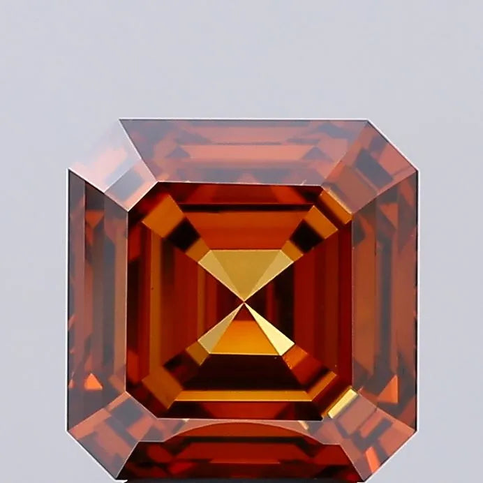 4.02ct Asscher Lab Grown Diamond (Colour Fancy Vivid Orange, Clarity VS1, IGI Certified)