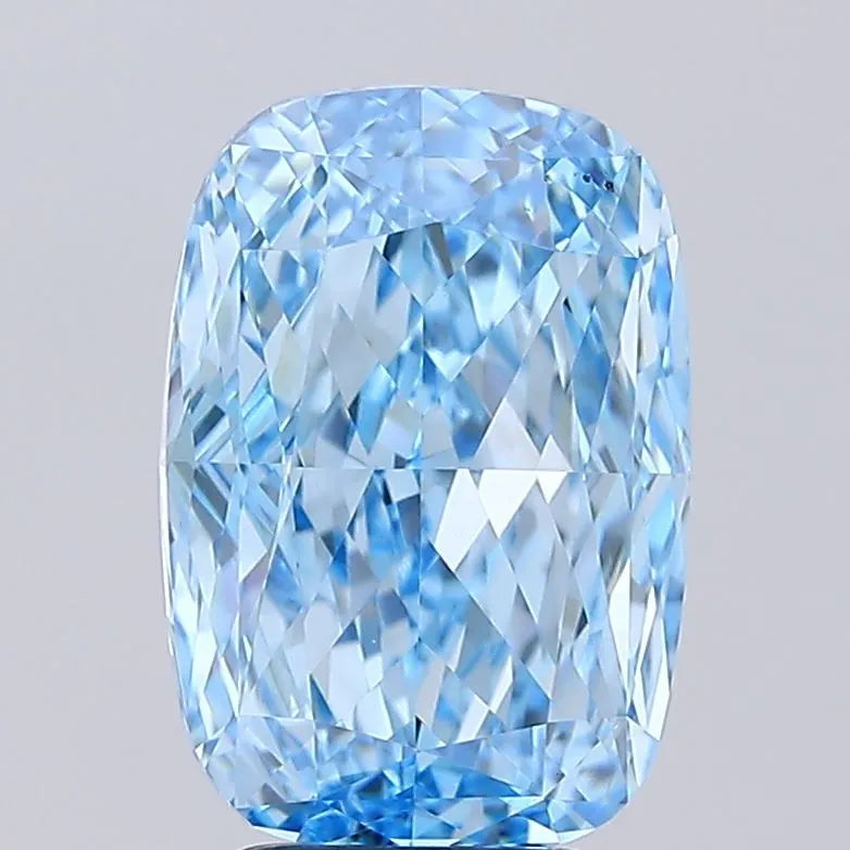 4.02ct Cushion modified Lab Grown Diamond (Colour Fancy Vivid Blue, Clarity VS1, IGI Certified)