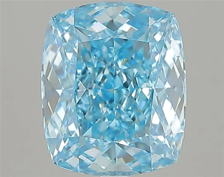 4.02ct Cushion modified Lab Grown Diamond (Colour Fancy Vivid Blue, Clarity VS1, IGI Certified)
