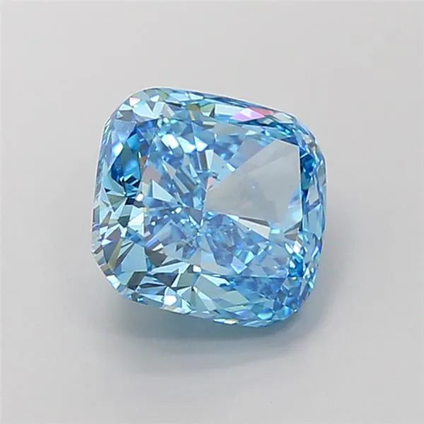 4.02ct Cushion modified Lab Grown Diamond (Colour Fancy Vivid Blue, Clarity VS2, IGI Certified)