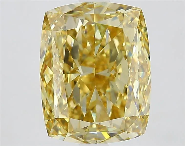 4.02ct Cushion modified Lab Grown Diamond (Colour Fancy Yellow, Clarity VS1, IGI Certified)