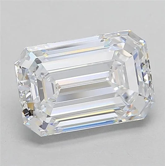 4.02ct Emerald Lab Grown Diamond (Colour D, Clarity IF, IGI Certified)