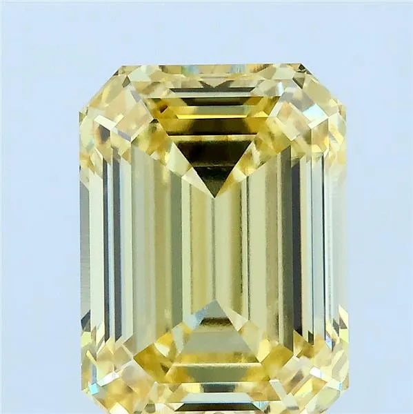4.02ct Emerald Lab Grown Diamond (Colour Fancy Yellow, Clarity VVS1, IGI Certified)