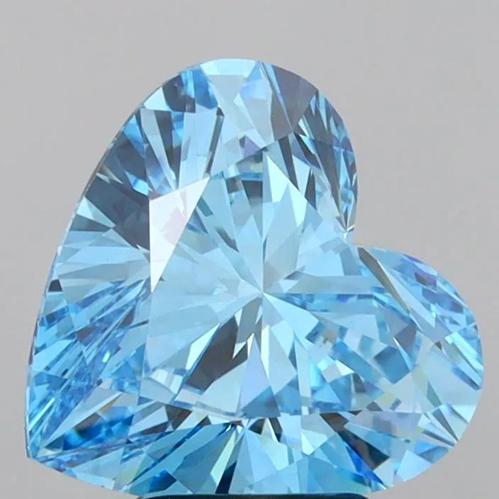 4.02ct Heart Lab Grown Diamond (Colour Fancy Vivid Blue, Clarity VS1, IGI Certified)
