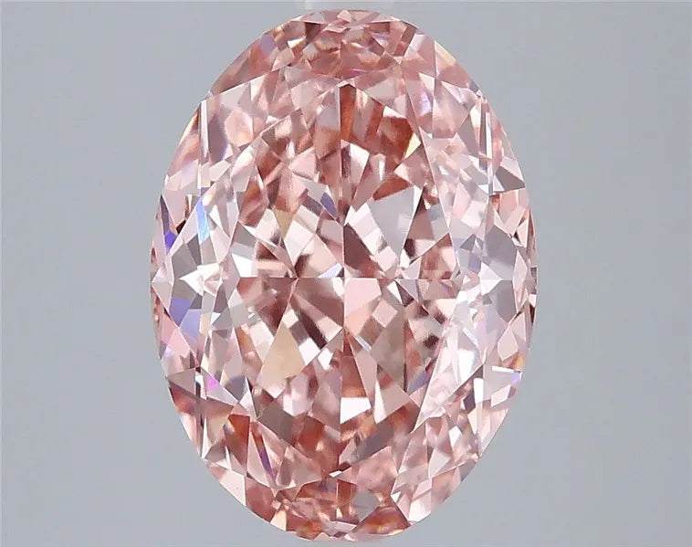 4.02ct Oval Lab Grown Diamond (Colour Fancy Intense Pink, Clarity VVS2, IGI Certified)