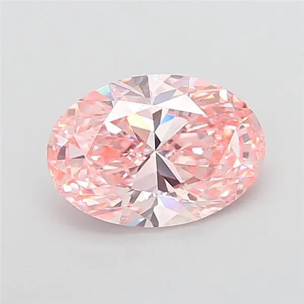 4.02ct Oval Lab Grown Diamond (Colour Fancy Vivid Pink, Clarity VVS2, IGI Certified)