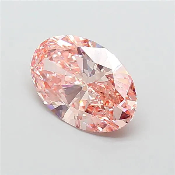 4.02ct Oval Lab Grown Diamond (Colour Fancy Vivid Pink, Clarity VVS2, IGI Certified)