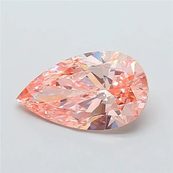 4.02ct Pear Lab Grown Diamond (Colour Fancy Intense Pink, Clarity VVS2, IGI Certified)