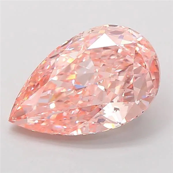 4.02ct Pear Lab Grown Diamond (Colour Fancy Intense Pink, Clarity VVS2, IGI Certified)