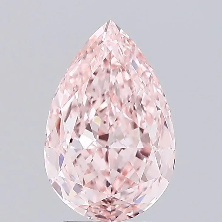 4.02ct Pear Lab Grown Diamond (Colour Fancy Vivid Pink, Clarity VS1, IGI Certified)