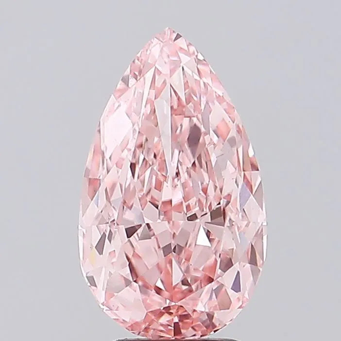 4.02ct Pear Lab Grown Diamond (Colour Fancy Vivid Pink, Clarity VS1, IGI Certified)