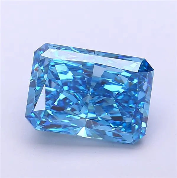 4.02ct Radiant Lab Grown Diamond (Colour Fancy Vivid Blue, Clarity VVS2, IGI Certified)