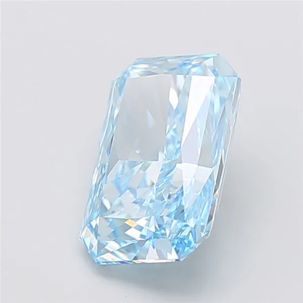 4.02ct Radiant Lab Grown Diamond (Colour Fancy Vivid Blue, Clarity VVS2, IGI Certified)