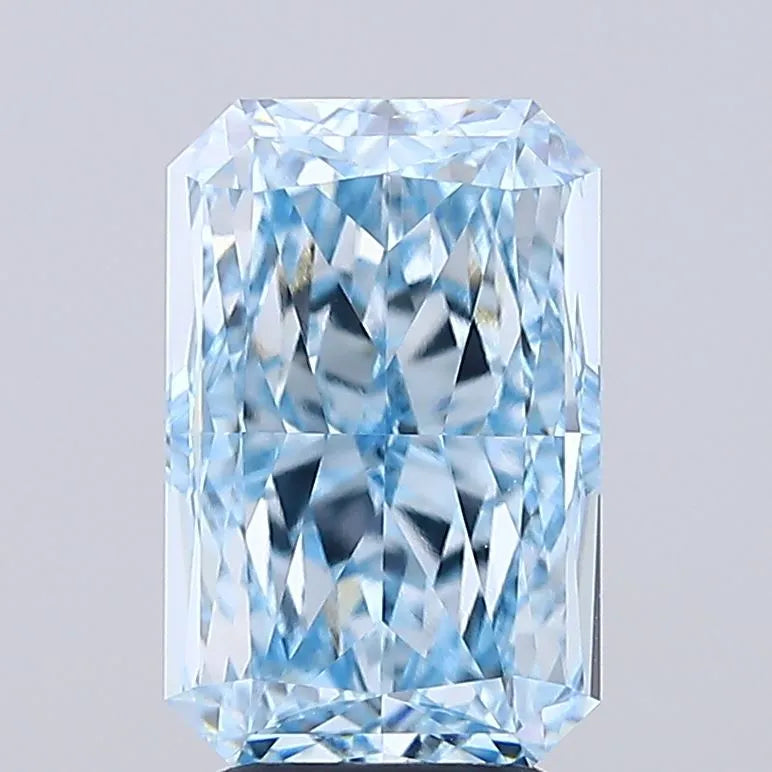 4.02ct Radiant Lab Grown Diamond (Colour Fancy Vivid Blue, Clarity VVS2, IGI Certified)