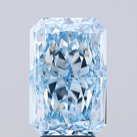 4.02ct Radiant Lab Grown Diamond (Colour Fancy Vivid Blue, Clarity VVS2, IGI Certified)