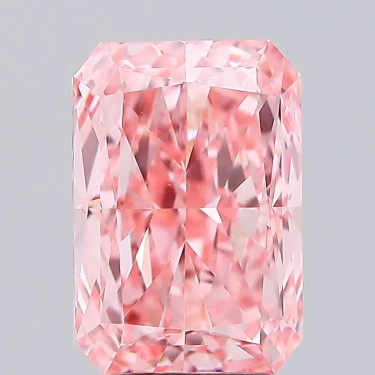 4.02ct Radiant Lab Grown Diamond (Colour Fancy Vivid Pink, Clarity VVS2, IGI Certified)
