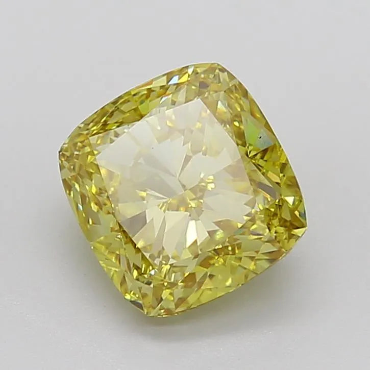 4.03ct Cushion modified Lab Grown Diamond (Colour Fancy Intense Yellow, Clarity VS1, IGI Certified)
