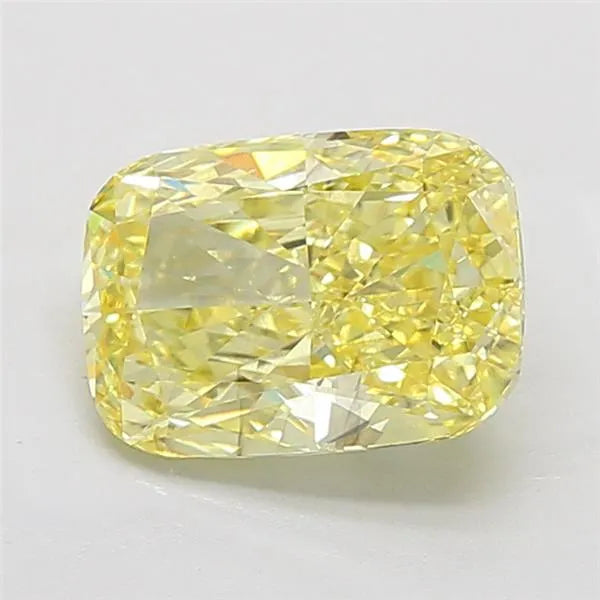 4.03ct Cushion modified Lab Grown Diamond (Colour Fancy Intense Yellow, Clarity VS2, IGI Certified)