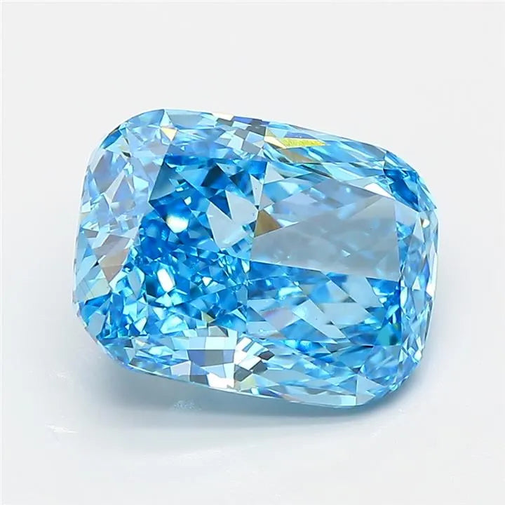 4.03ct Cushion modified Lab Grown Diamond (Colour Fancy Vivid Blue, Clarity VS1, IGI Certified)