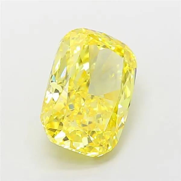 4.03ct Cushion modified Lab Grown Diamond (Colour Fancy Vivid Yellow, Clarity VS2, IGI Certified)