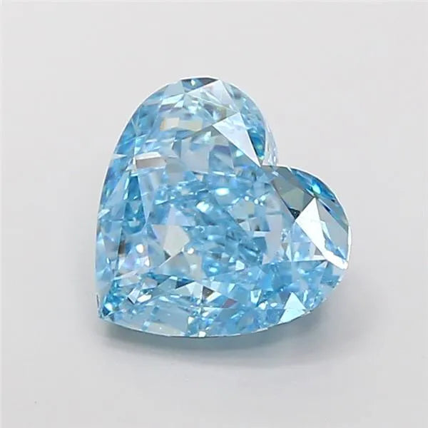 4.03ct Heart Lab Grown Diamond (Colour Fancy Vivid Blue, Clarity VS1, IGI Certified)