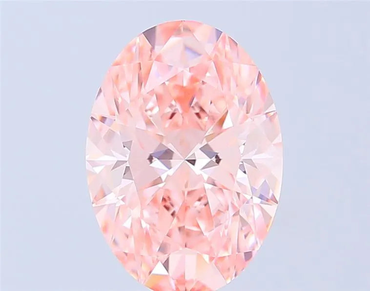 4.03ct Oval Lab Grown Diamond (Colour Fancy Vivid Pink, Clarity VVS2, IGI Certified)