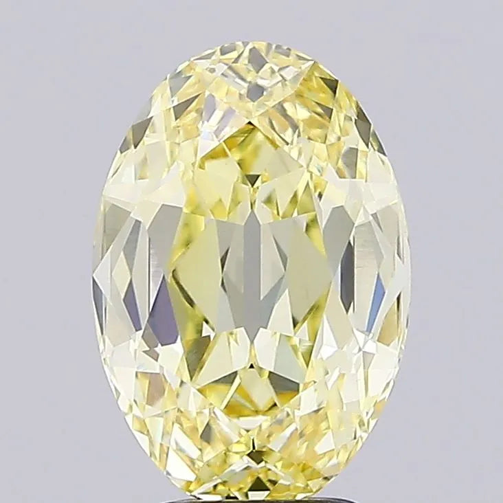 4.03ct Oval Lab Grown Diamond (Colour Fancy Yellow, Clarity VS1, IGI Certified)