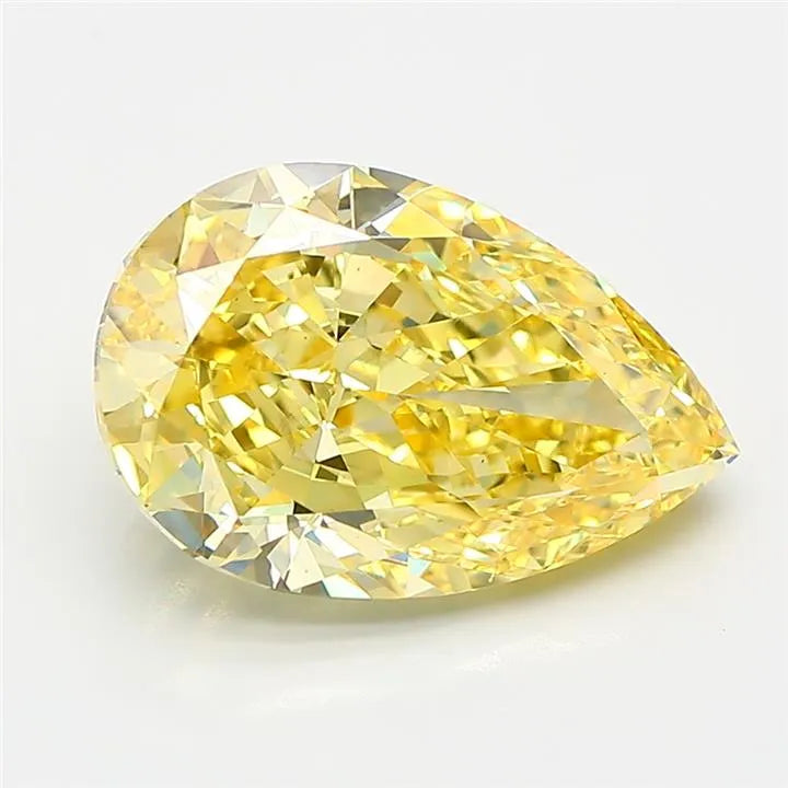4.03ct Pear Lab Grown Diamond (Colour Fancy Intense Yellow, Clarity VS1, IGI Certified)